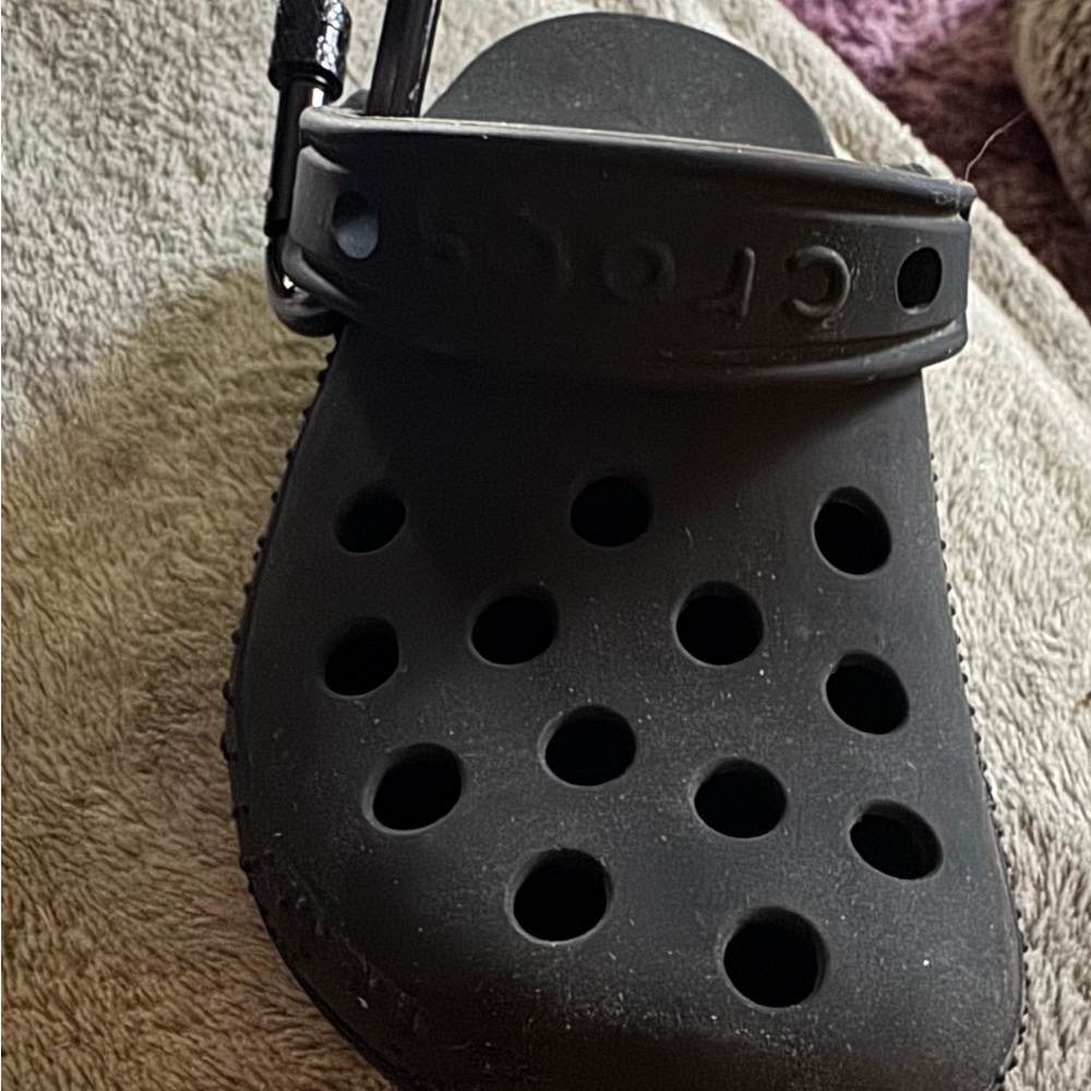 Sleek Black Crocs Clog accessory